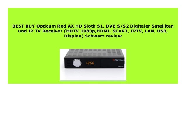 HDTV,HDMI, SCART, IPTV, LAN, USB Opticum Red AX HD Sloth S1 DVB-S Digital IP Receiver 