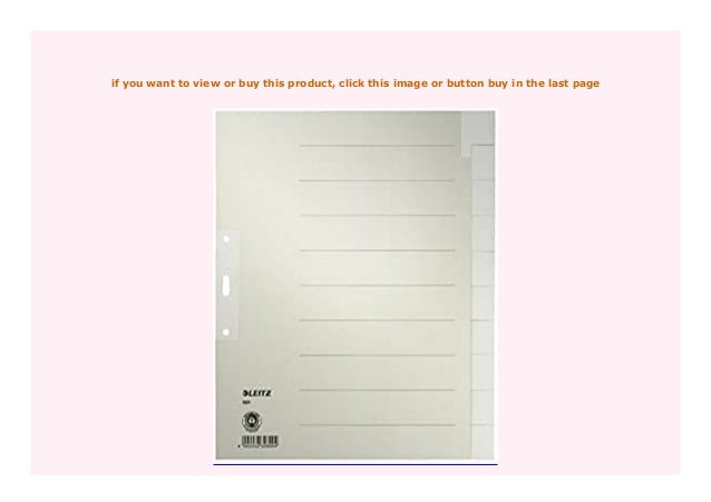Leitz 25 x Register A4 A-Z 100g//qm grau