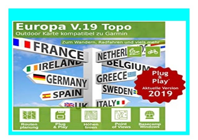 NEW Europa V.19 Profi Outdoor Topo Karte passend f r Garmin Dakota 10