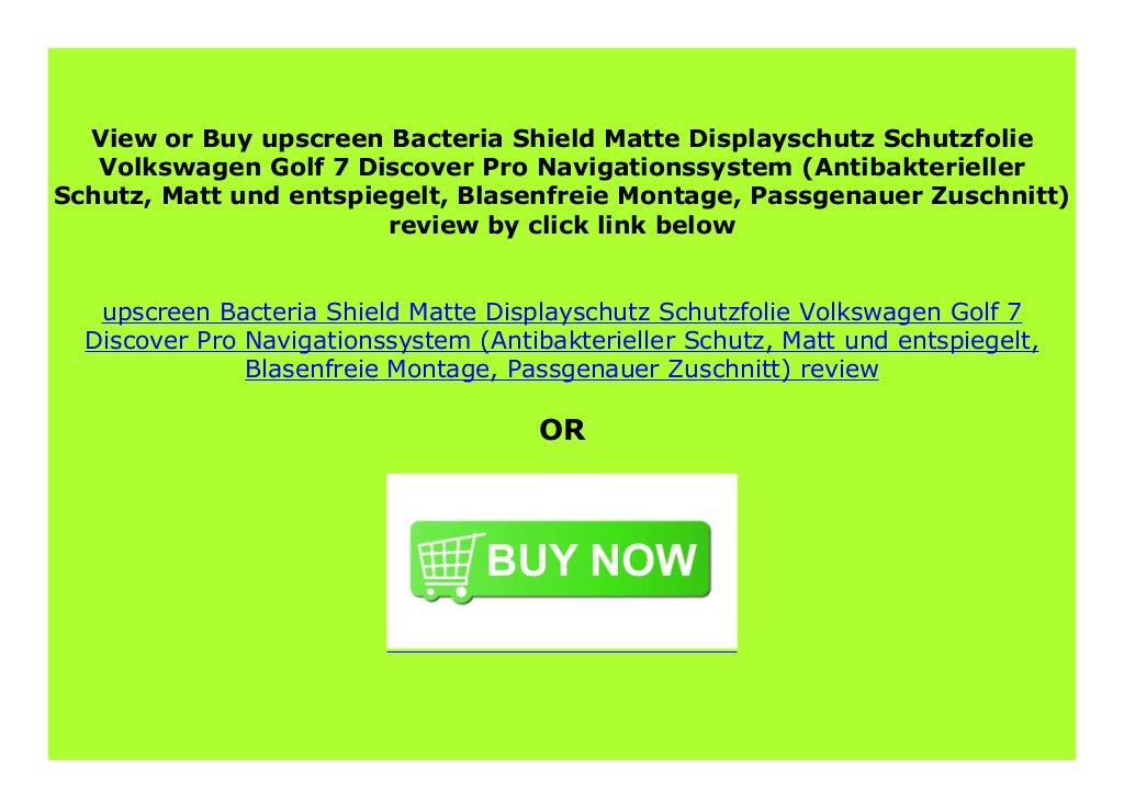 NEW upscreen Bacteria Shield Matte Displayschutz Schutzfolie Volkswag…