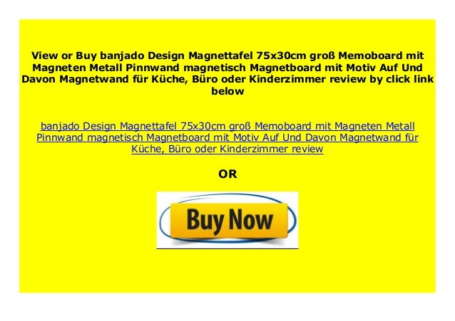 New Banjado Design Magnettafel 75x30cm Gro Memoboard Mit Magneten