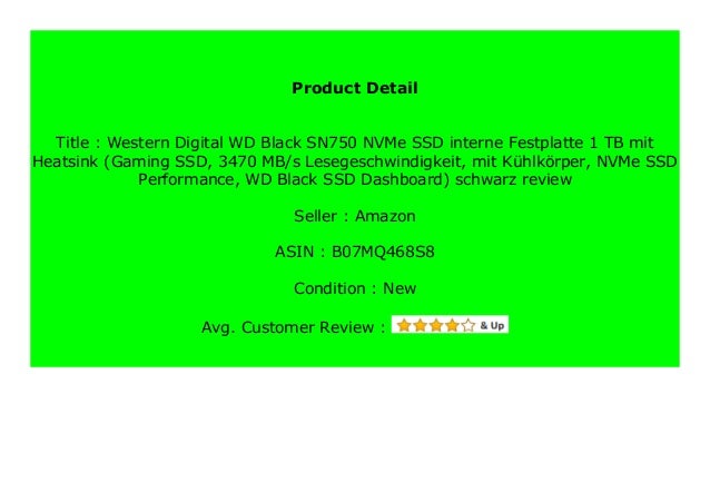 Best Product Western Digital Wd Black Sn750 Nvme Ssd Interne Festplat