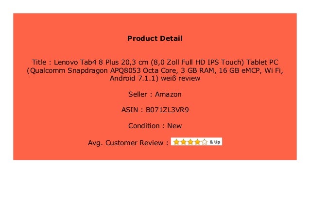 New Lenovo Tab4 8 Plus 3 Cm 8 0 Zoll Full Hd Ips Touch Tablet Pc New Lenovo Tab4 8 Plus 3 Cm 8 0 Zoll Full Hd Ips Touch Tablet Pc