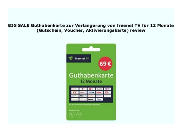Wo Bekomme Ich Freenet Tv Guthabenkarte SELL Guthabenkarte zur Verl ngerung von freenet TV f r 12 Monate (Gut…