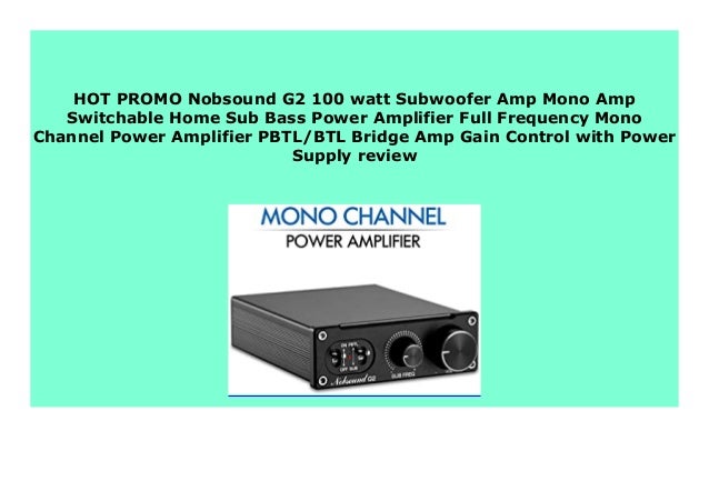 how to bridge a subwoofer