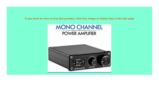 best mono sub amp