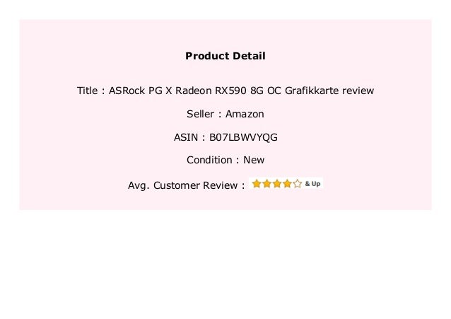 Sell Asrock Pg X Radeon Rx590 8g Oc Grafikkarte Review 116