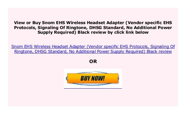 snom ehs wireless headset adapter