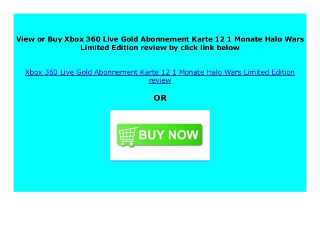 xbox live gold abonnement