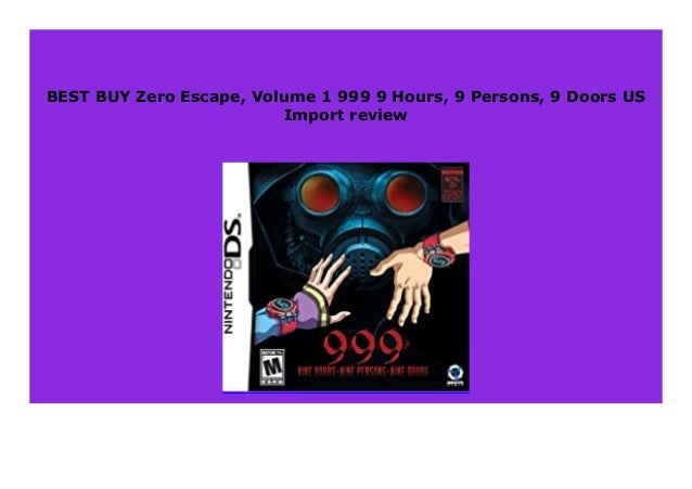 Best Seller Zero Escape Volume 1 999 9 Hours 9 Persons 9