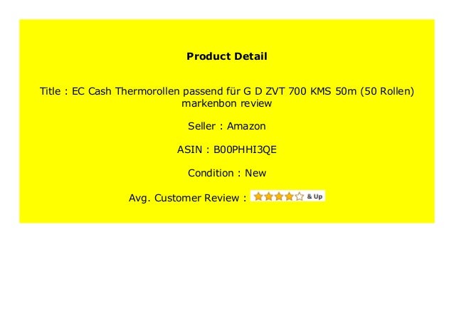 Big Sale Ec Cash Thermorollen Passend F R G D Zvt 700 Kms 50m 50 R