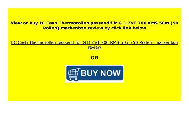 Big Sale Ec Cash Thermorollen Passend F R G D Zvt 700 Kms 50m 50 R
