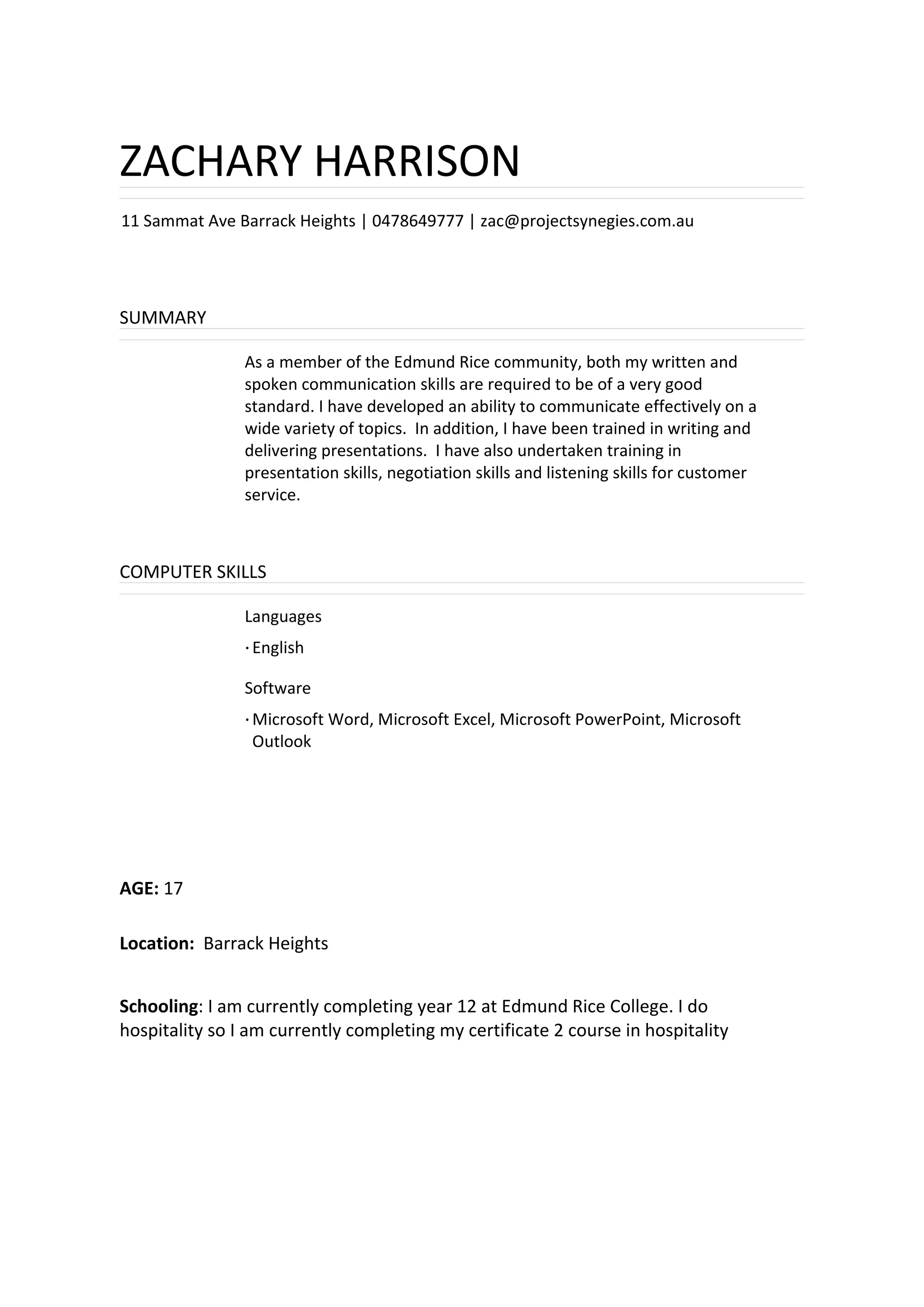 Zachary Harrison Resume PDF zachary-harrison-resume-pdf