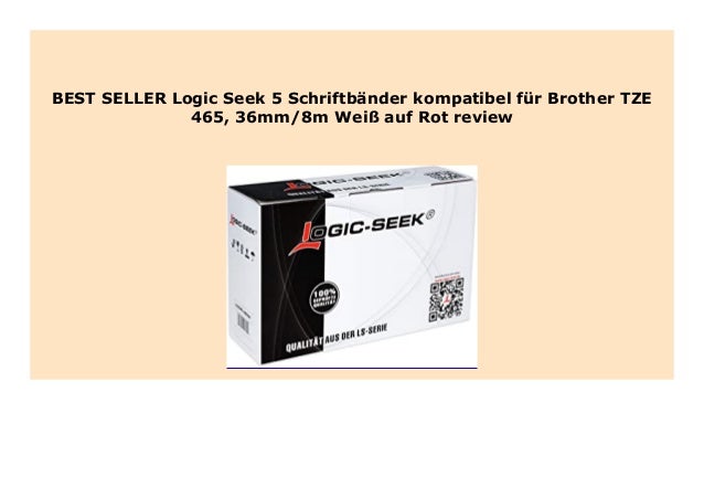 Wei/ß auf Rot P-Touch 2400 E 2420 PC 2430 PC 2450 CC DX 2500 PC 2730 VP 350 3600 550 7500 VP 7600 VP 9200 DX PC 9500 PC 9700 Logic-Seek 4 Schriftb/änder kompatibel f/ür Brother TZE-455 24mm//8m