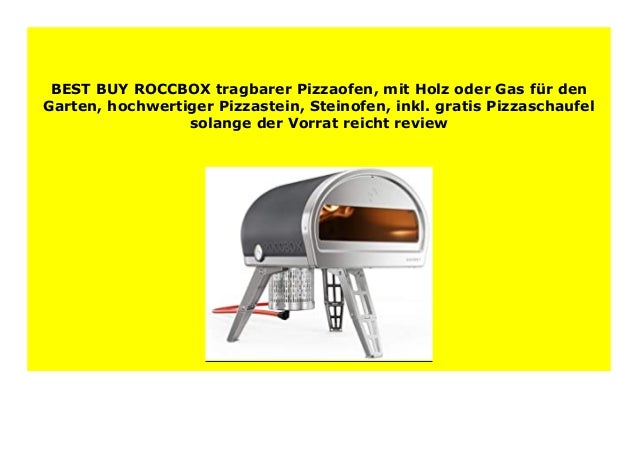 Best Buy Roccbox Tragbarer Pizzaofen Mit Holz Oder Gas F R Den