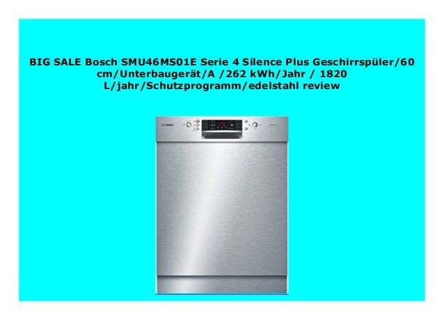 bosch series 4 silence plus