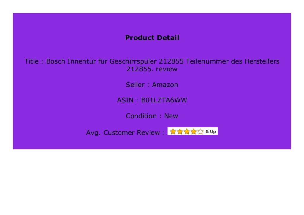 Best Seller Bosch Innent R F R Geschirrsp Ler 212855 Teilenummer Des