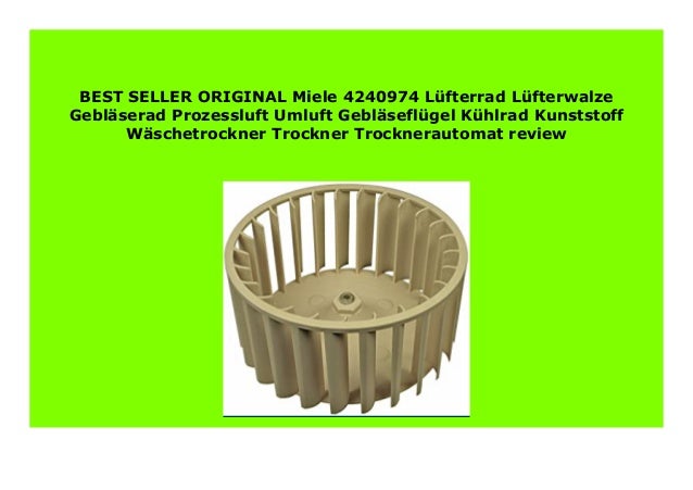 Lüfterrad Miele 4240974.