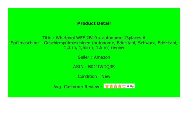 whirlpool wfe2b19 review