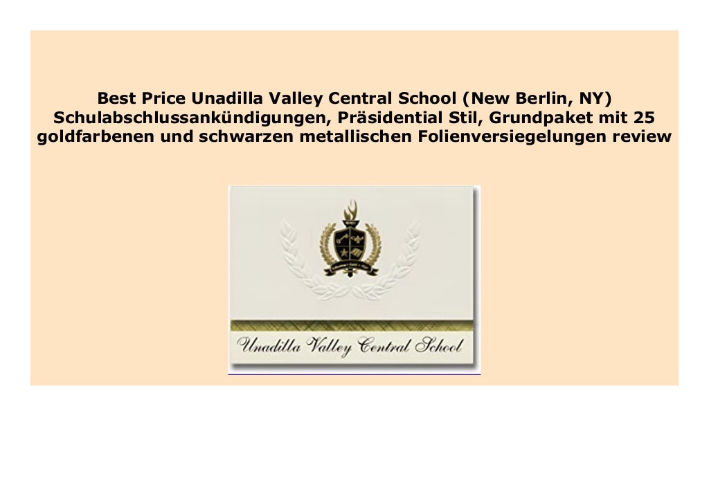 NEW Unadilla Valley Central School (New Berlin, NY) Schulabschlussank…