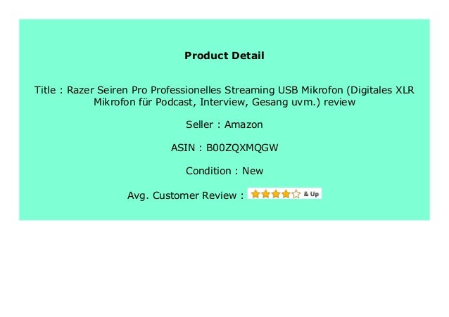 Best Buy Razer Seiren Pro Professionelles Streaming Usb Mikrofon D Best Buy Razer Seiren Pro Professionelles Streaming Usb Mikrofon D