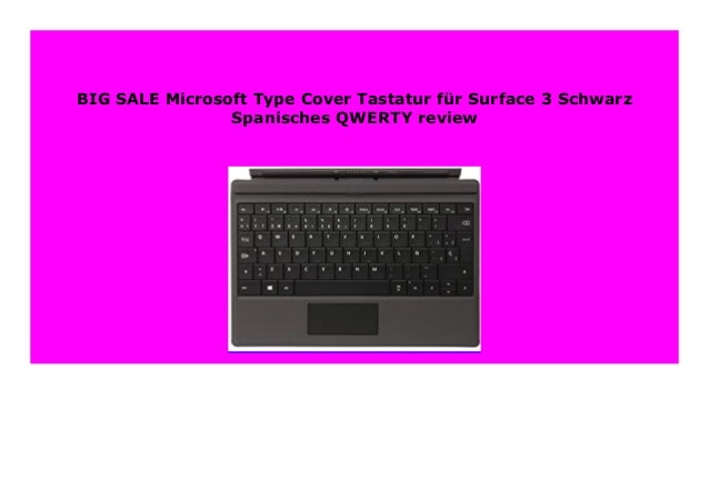 New Microsoft Type Cover Tastatur F R Surface 3 Schwarz Spanische