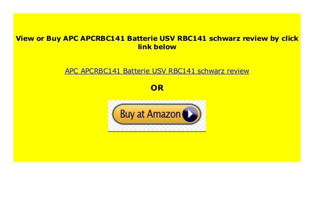 Big Discount APC APCRBC141 Batterie USV RBC141 schwarz review 171
