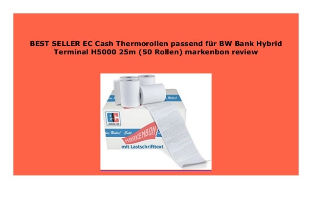 Best Buy Ec Cash Thermorollen Passend F R Bw Bank Hybrid Terminal
