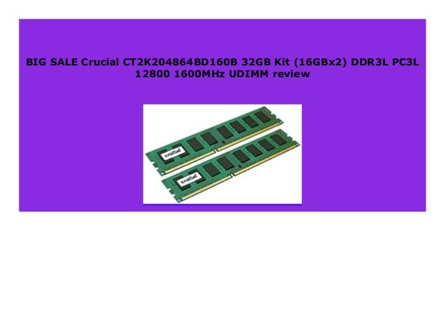 Best Buy Crucial Ct2k4864bd160b 32gb Kit 16gbx2 Ddr3l Pc3l 1280
