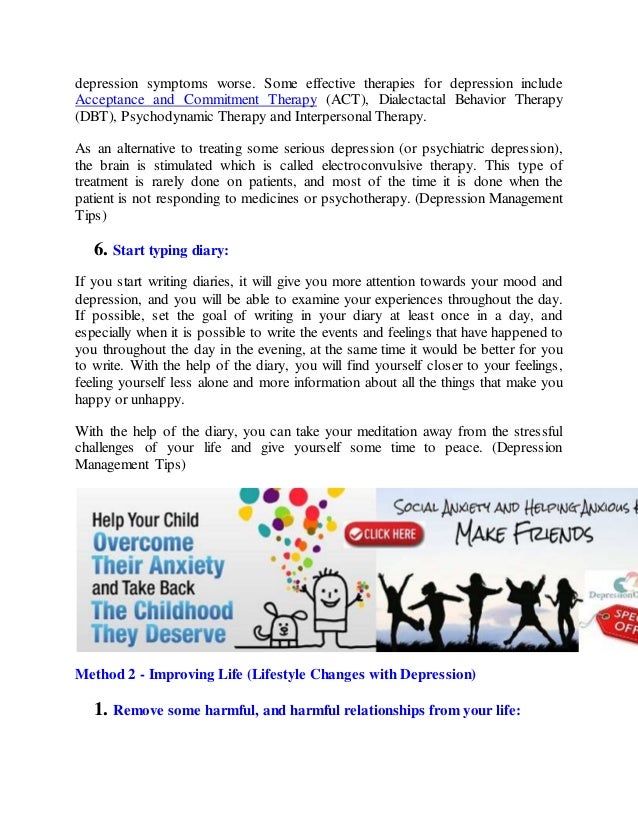 16 easy ways to get out of depression Depression Cure https//Dep…