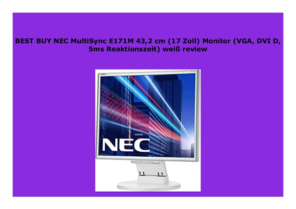 NEW NEC MultiSync E171M 43,2 cm (17 Zoll) Monitor (VGA, DVI D, 5ms