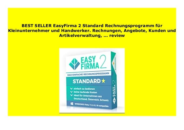 Best Buy Easyfirma 2 Standard Rechnungsprogramm F R Kleinunternehme
