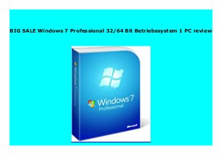 BIG SALE Windows 7 Professional 32/64 Bit Betriebssystem 1 PC review
 