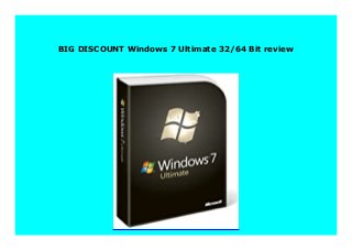 BIG DISCOUNT Windows 7 Ultimate 32/64 Bit review
 