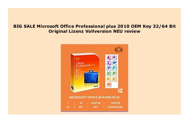 OEM Microsoft Office 2010 Professional Plus