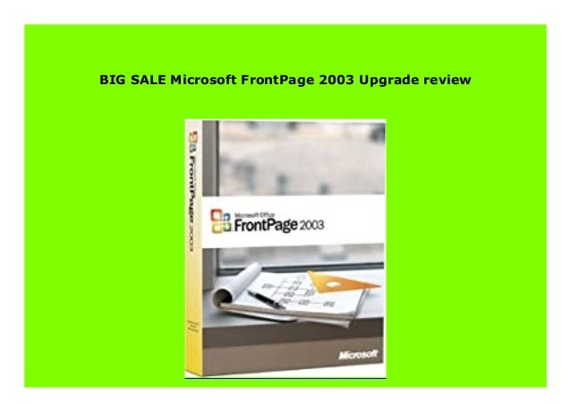 Purchase Microsoft FrontPage 2003