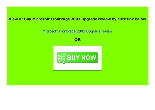 FrontPage 2003 discount