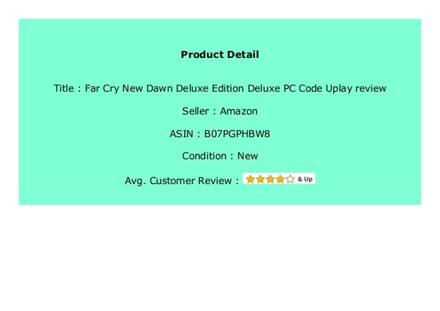Hot Sale Far Cry New Dawn Deluxe Edition Deluxe Pc Code Upla