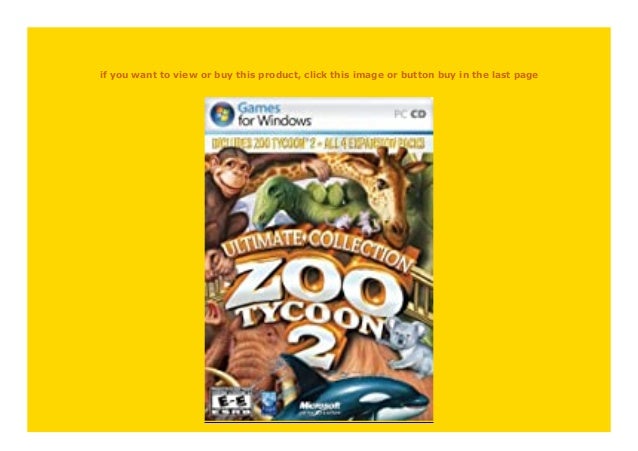 zoo tycoon 2 for sale