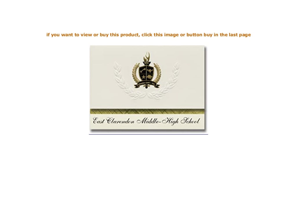 Big Discount Signature Announcements East Clarendon Middle High School