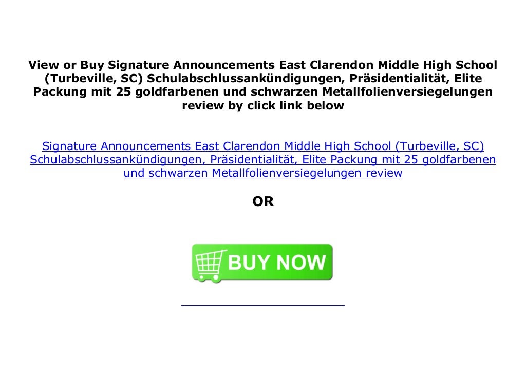 Big Discount Signature Announcements East Clarendon Middle High School