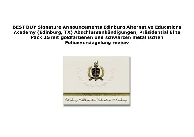 SELL Signature Announcements Edinburg Alternative