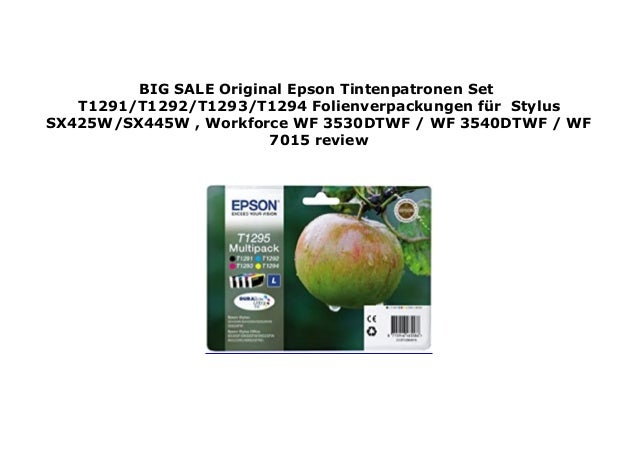Best Product Original Epson Tintenpatronen Set T1291 T1292 T1293 T12