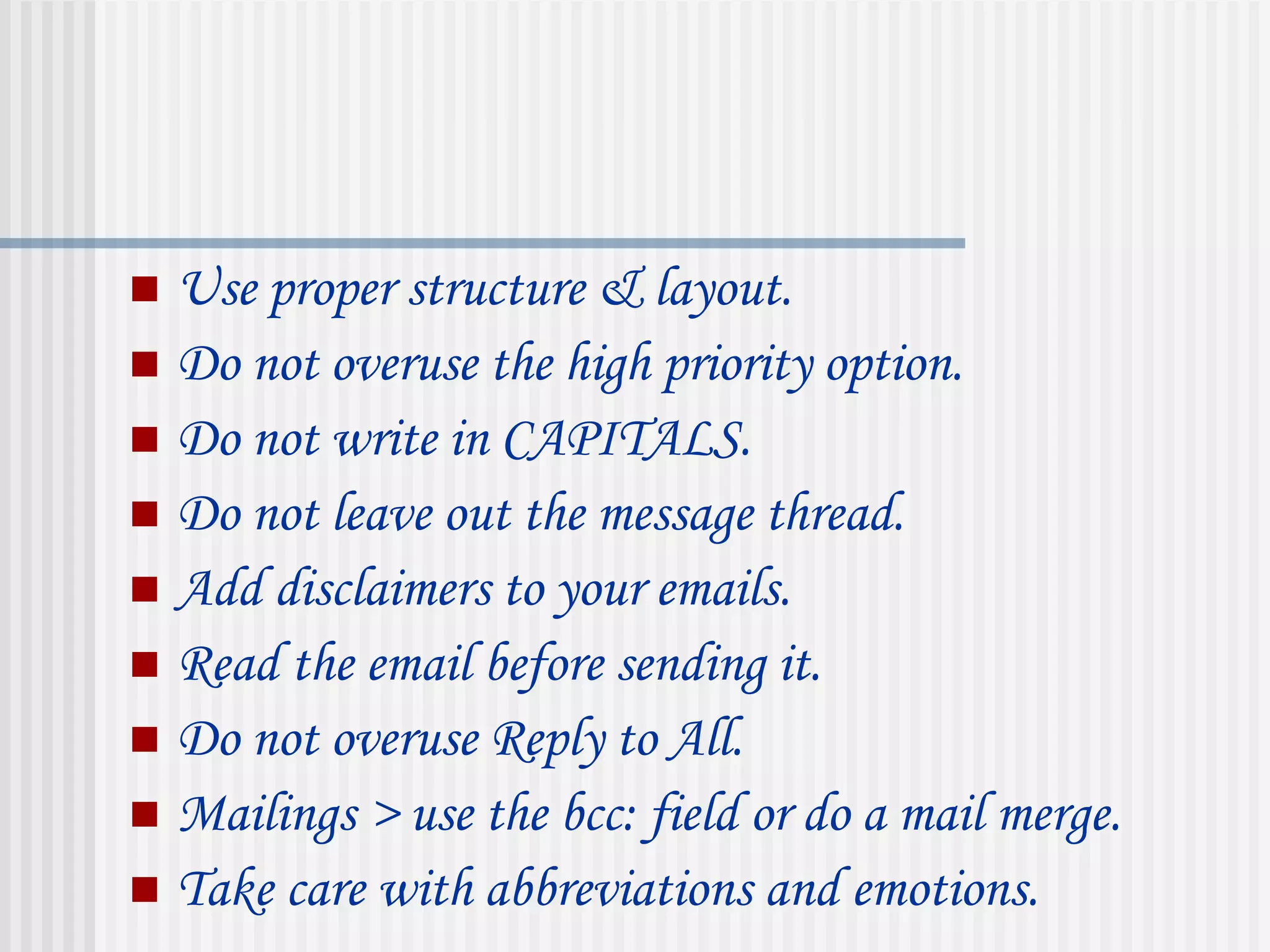Email Overuse Email etiquette | PPT