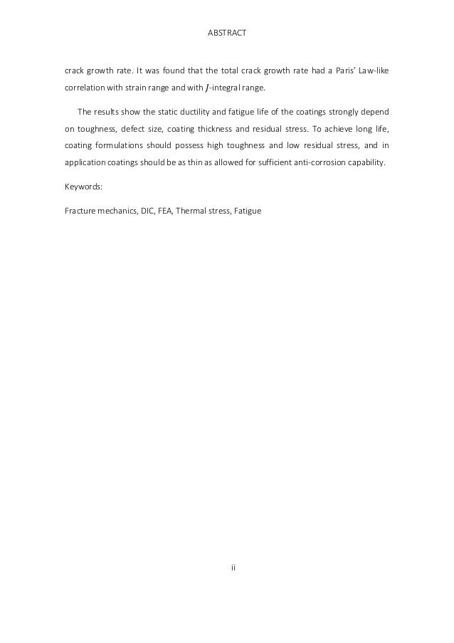 Phd thesis fracture mechanics