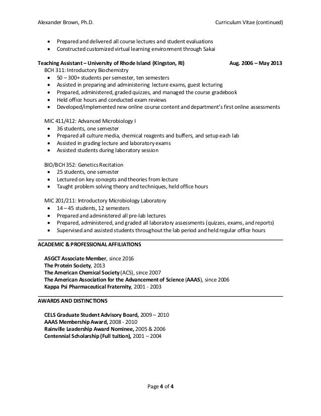 Alex Brown CV December 2016