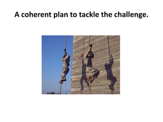 A coherent plan to tackle the challenge.
 