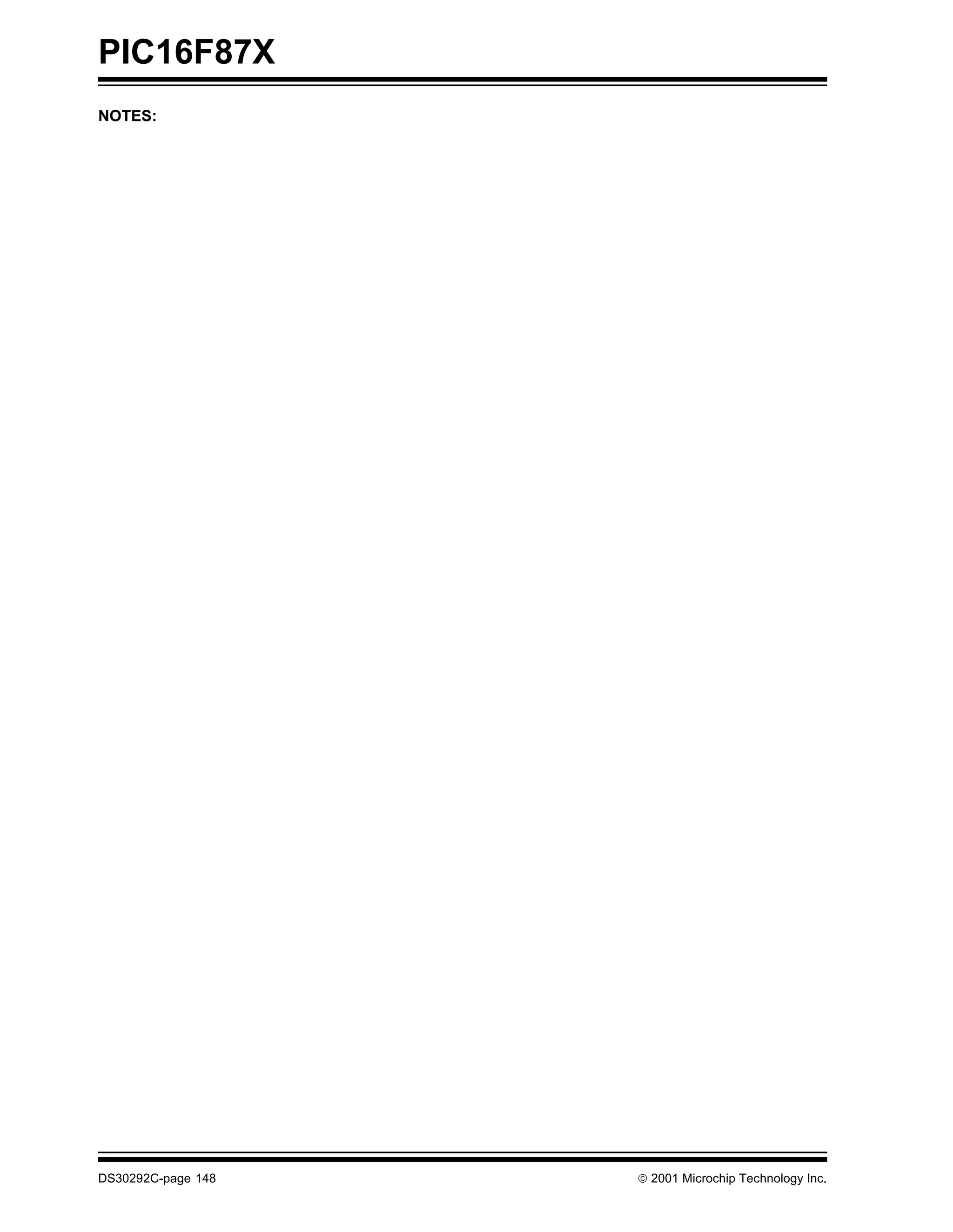 PIC16F87X
NOTES:




DS30292C-page 148    2001 Microchip Technology Inc.
 