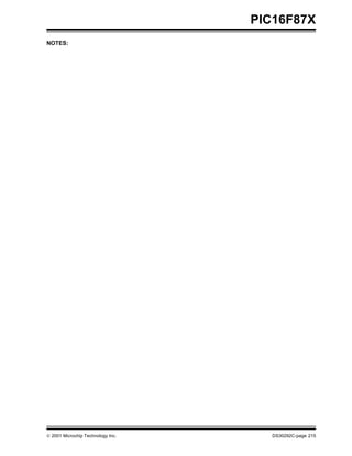 PIC16F87X
NOTES:




 2001 Microchip Technology Inc.      DS30292C-page 215
 