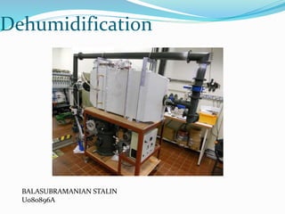 Dehumidification
BALASUBRAMANIAN STALIN
U080896A
 